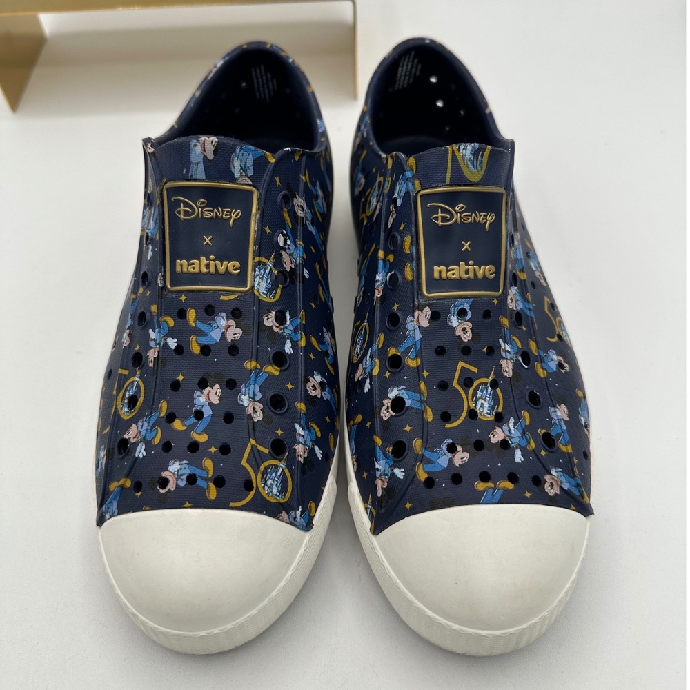 NATIVE x DISNEY Mickey Mouse Disney World 50th Anniversary Jefferson Shoes  J3 - Picture 5 of 12